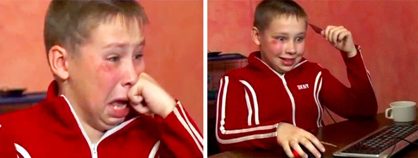 Мальчик в пижаме со спанч бобом