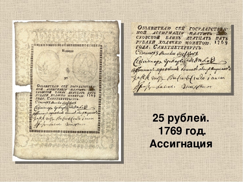 Ассигнация — что это за вид денег, история