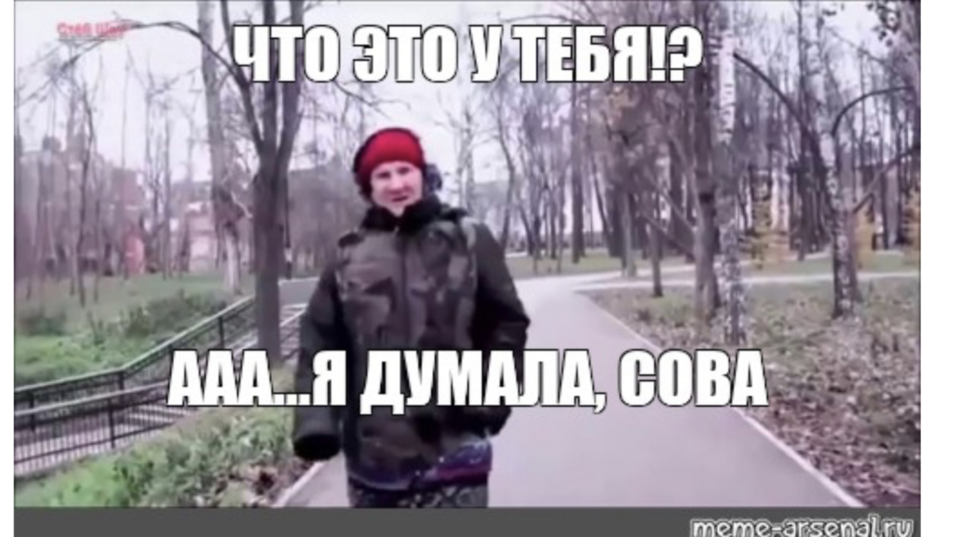 А я думала сова - мем из старого видео, на котором бабка подбегает к парню, спутав его камеру с совой Спустя много лет тренд стал актуальным в Тиктоке