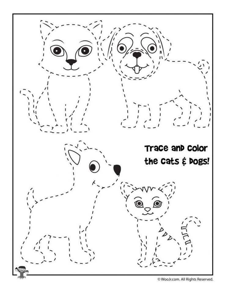Cat tracing worksheets | alphabetworksheetsfree.com