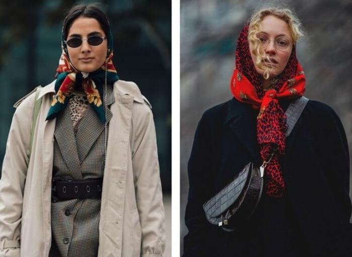 Babushka style: платок в стиле бабушка. модные тренды на фото