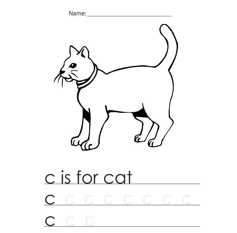 Cat tracing worksheets